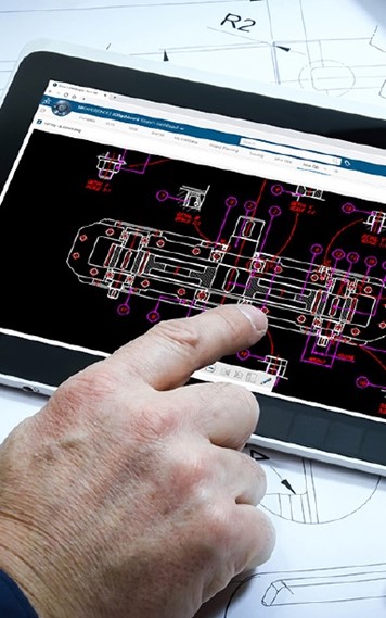 3DEXPERIENCE DraftSight displayed on a tablet