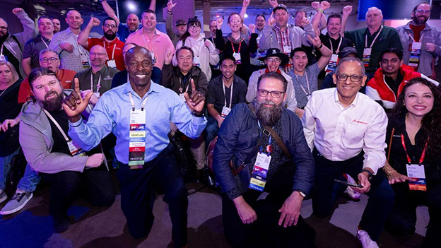 A group of SOLIDWORKS users at 3DEXPERIENCE World 2024
