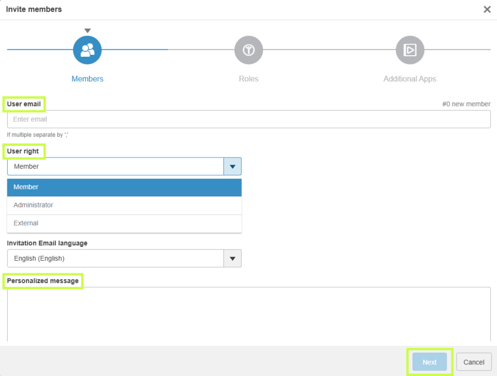 User management on the 3DEXPERIENCE platform with role assignment and application access control.